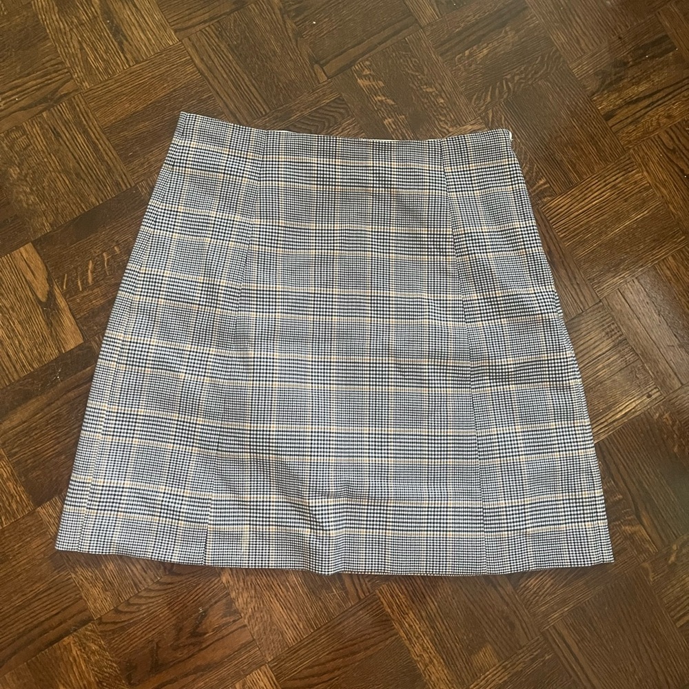 Babaton Blue Plaid Women's Skirt - Size 8